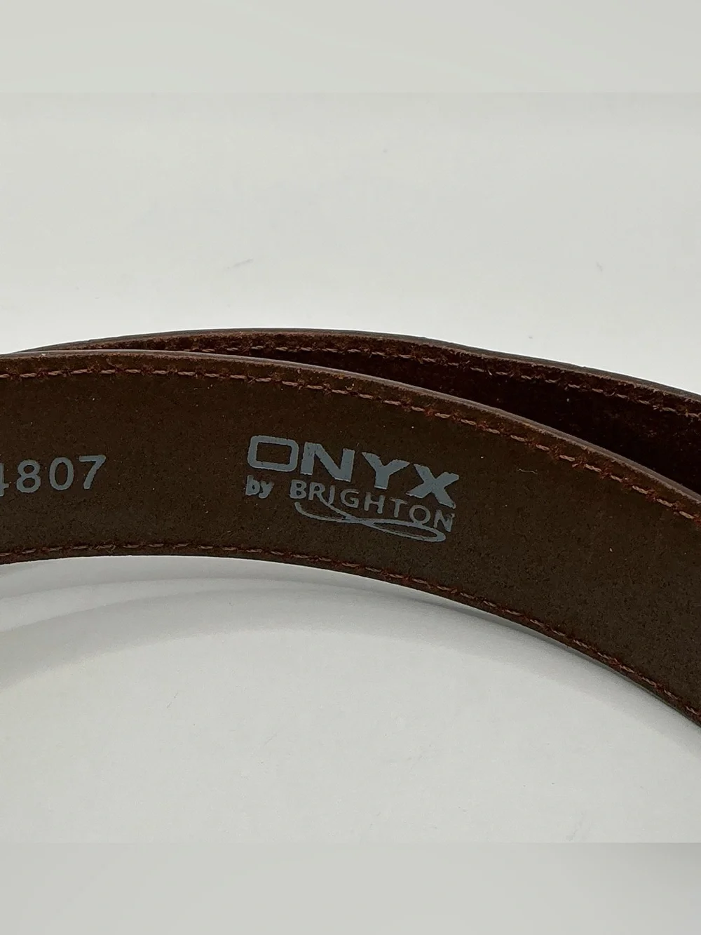 🤎 BRIGHTON 🤎Onyx Brown Leather Salina Taper Belt